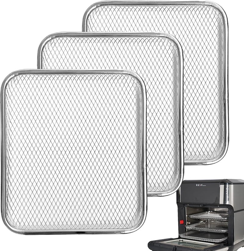 Kispog 3-Pack Cooking Crisper Trays: Mesh Stainless Steel Replacement Trays Fit Instant Pot Air Fryer Oven 10QT - Max Airflow - BPA-Free - Teflon-Free - 2026 - Image 1